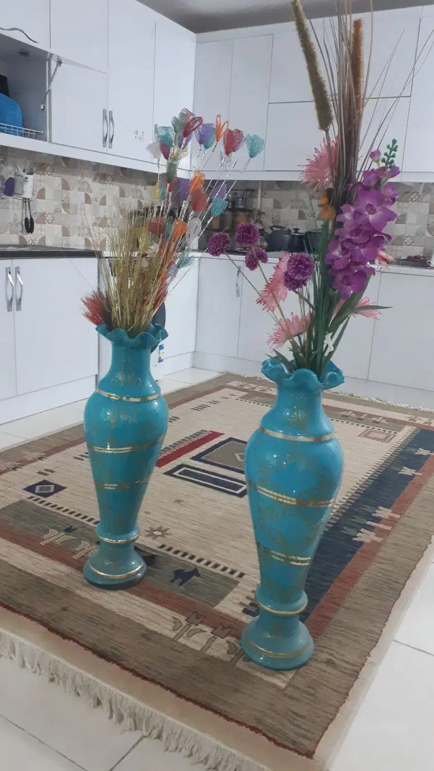 گلدان به همراه گل|گل مصنوعی|بندر ماهشهر, |دیوار