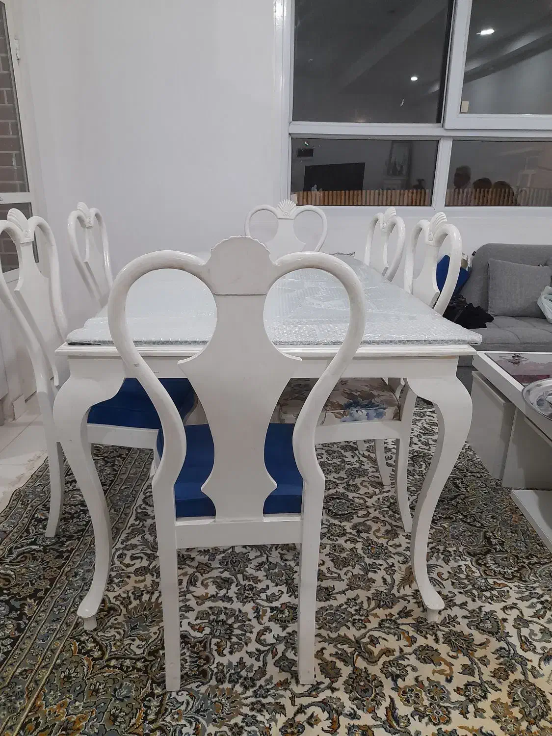 میز ناهارخوری ۶ نفره با شیشه کاملا سالم|میز و صندلی غذاخوری|تهران, کوثر|دیوار