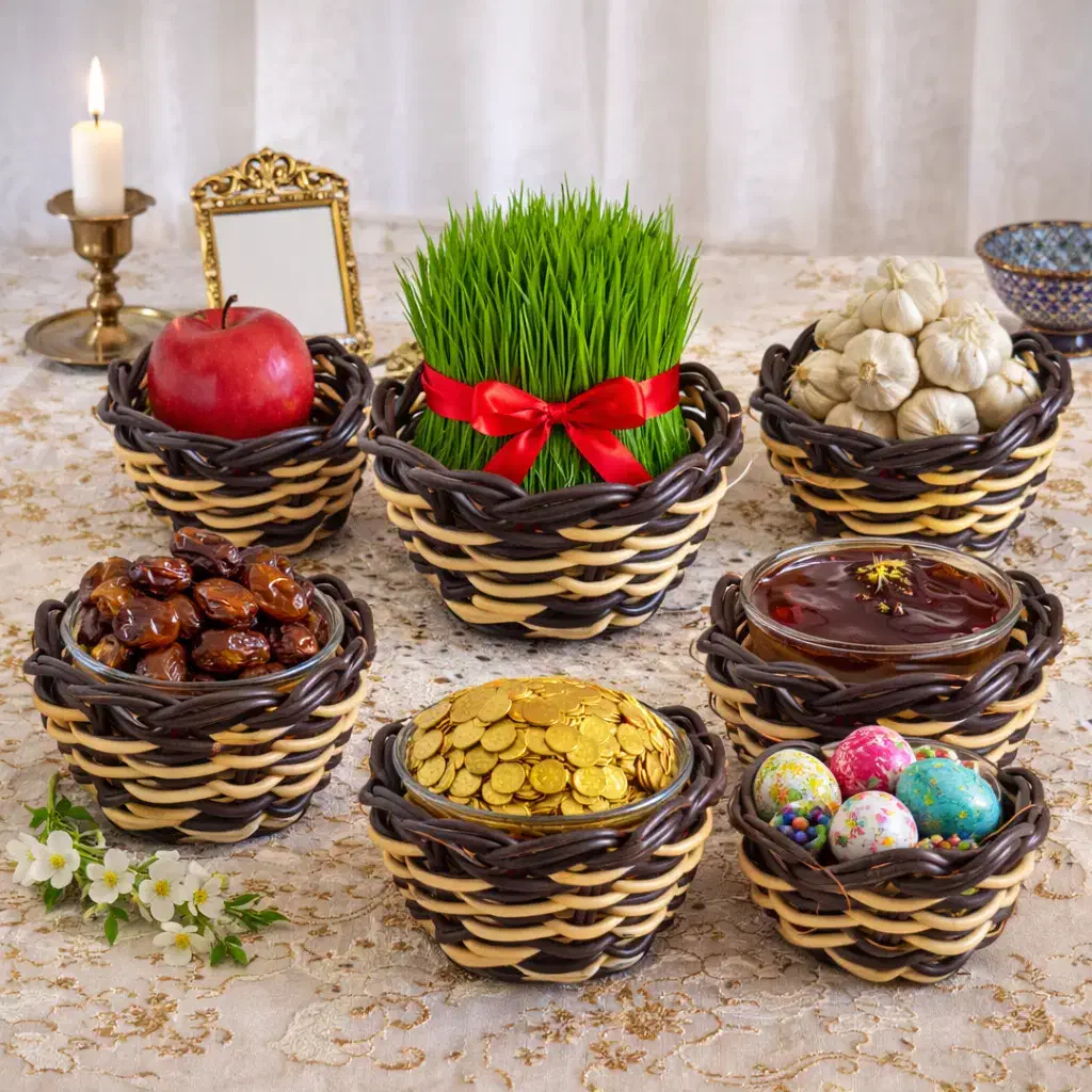 سبد هفت سین|صنایع دستی و سایر لوازم تزئینی|پاکدشت, پاکدشت (مامازند)|دیوار