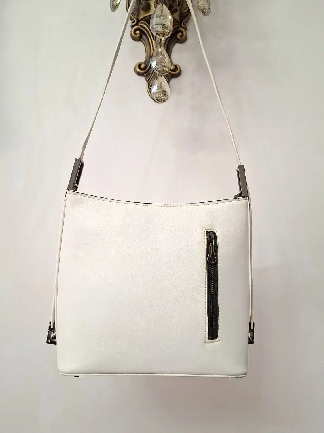 کیف سفید مهمانی|کیف، کفش، کمربند|چالوس, |دیوار