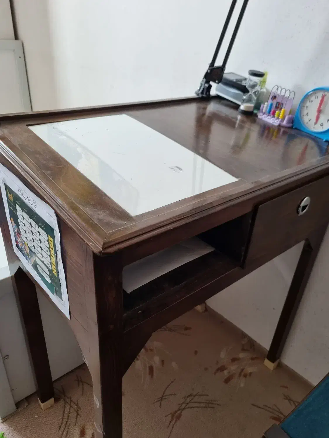 میزتحریر وایت برد دار از جنس چوب|میز تحریر و کامپیوتر|بجنورد, |دیوار