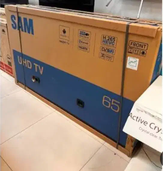 کارتون تلویزیون ۶۵ اینچ|تلویزیون و پروژکتور|سمنان, |دیوار