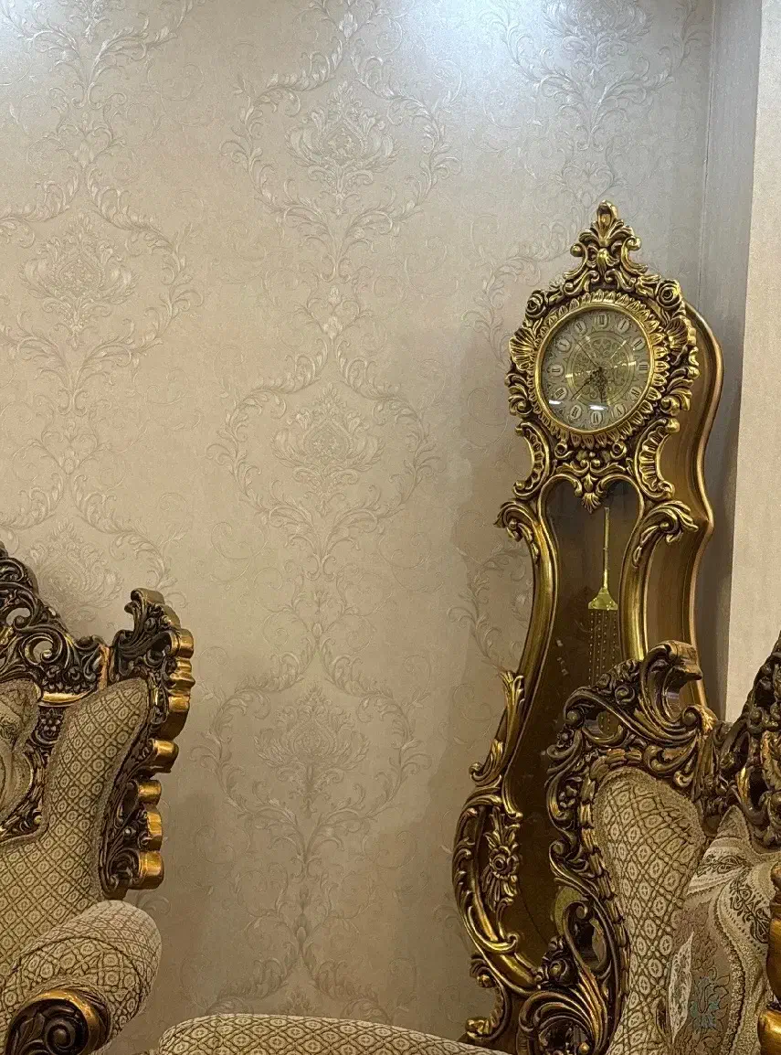 مبلمان استیل با بوفه ساعت و پرده|مبلمان خانگی و میز عسلی|پاکدشت, پاکدشت (مامازند)|دیوار