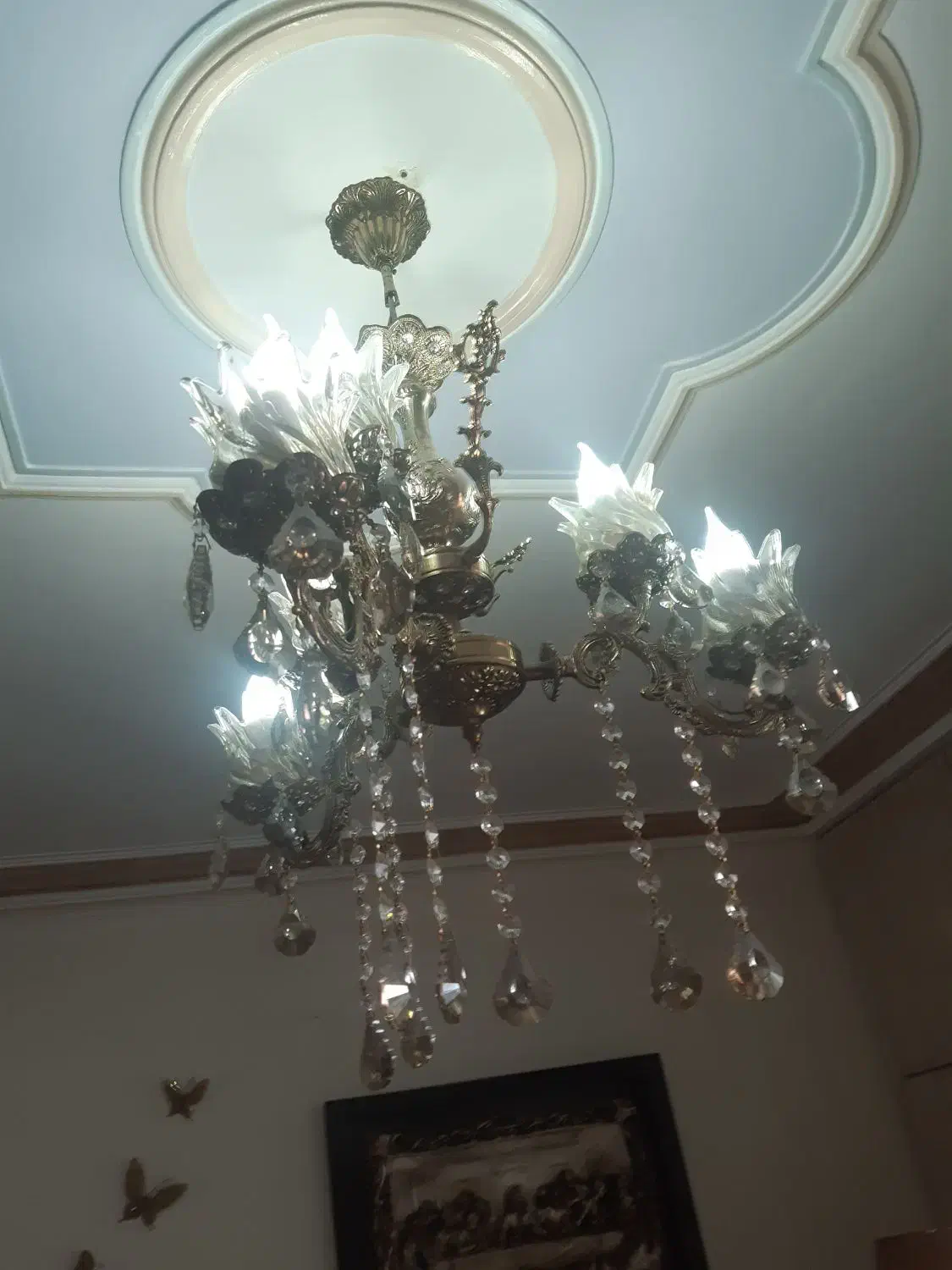 لوستر شیک برنز|لوستر و چراغ آویز|نورآباد, |دیوار