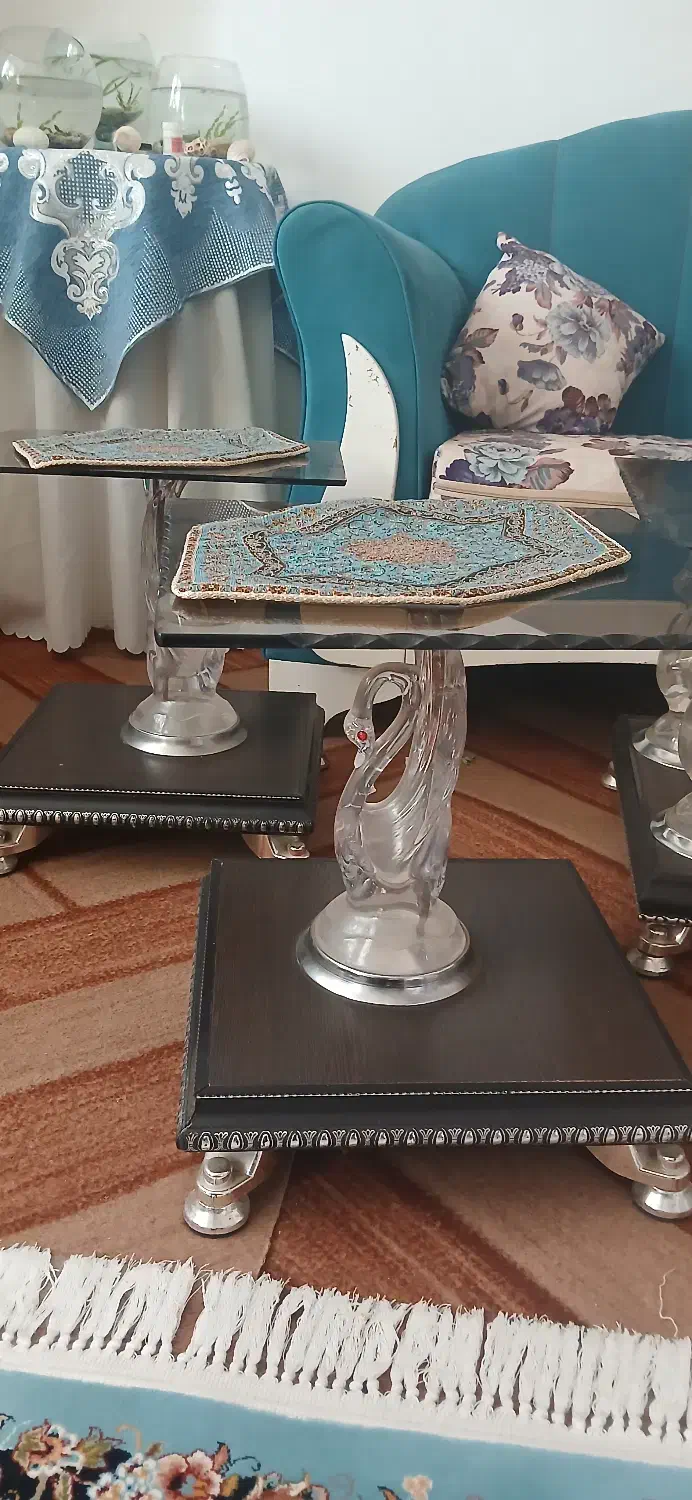 میز جلو مبلی ودوتا میز عسلی|مبلمان خانگی و میز عسلی|دامغان, |دیوار