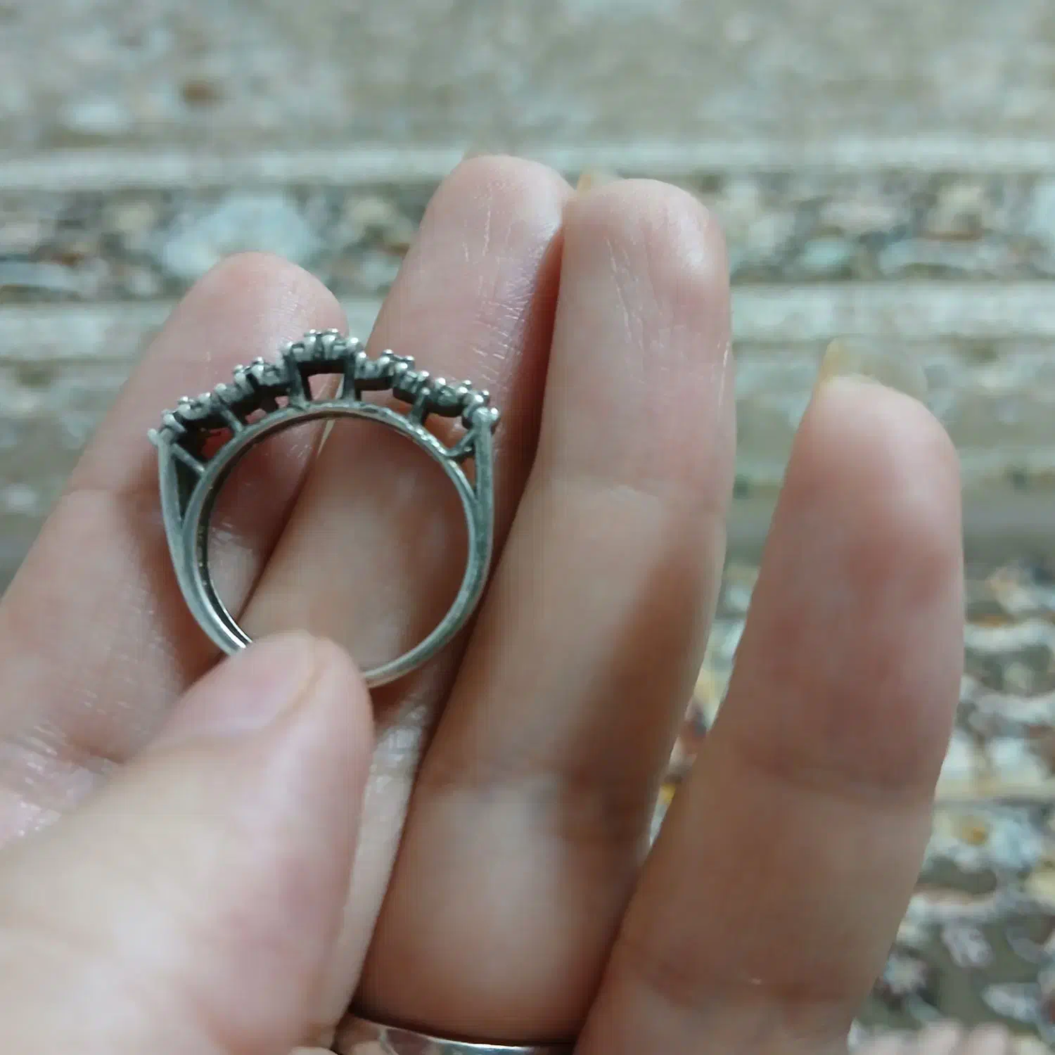 انگشتر وگوشواره ی نقره ی زیبا|جواهرات|قم, وادی السلام|دیوار