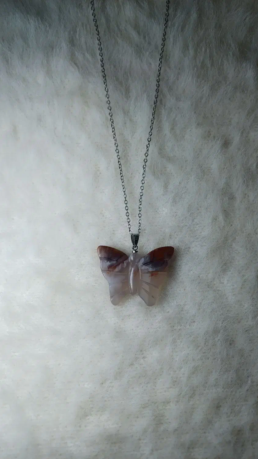 پروانه با سنگ عقیق منظره اصل با قیمت مناسب|جواهرات|اصفهان, کوی نرگس|دیوار