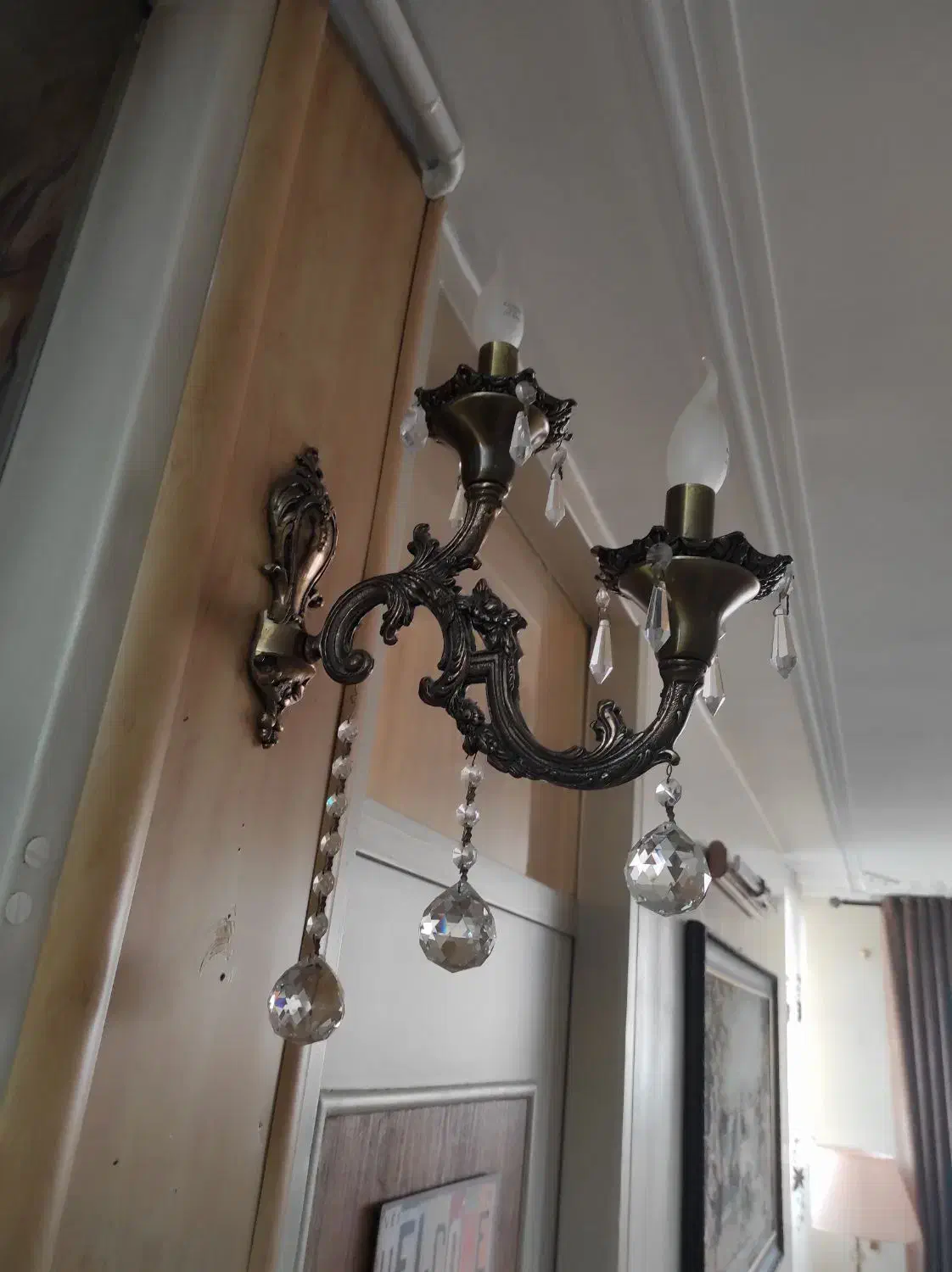 لوستر برنجی|لوستر و چراغ آویز|اصفهان, برازنده|دیوار