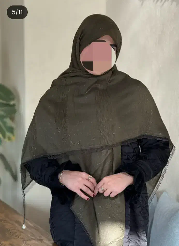 روسری نخی پلیسه لمه وارداتی آکبند|لباس|بومهن, |دیوار