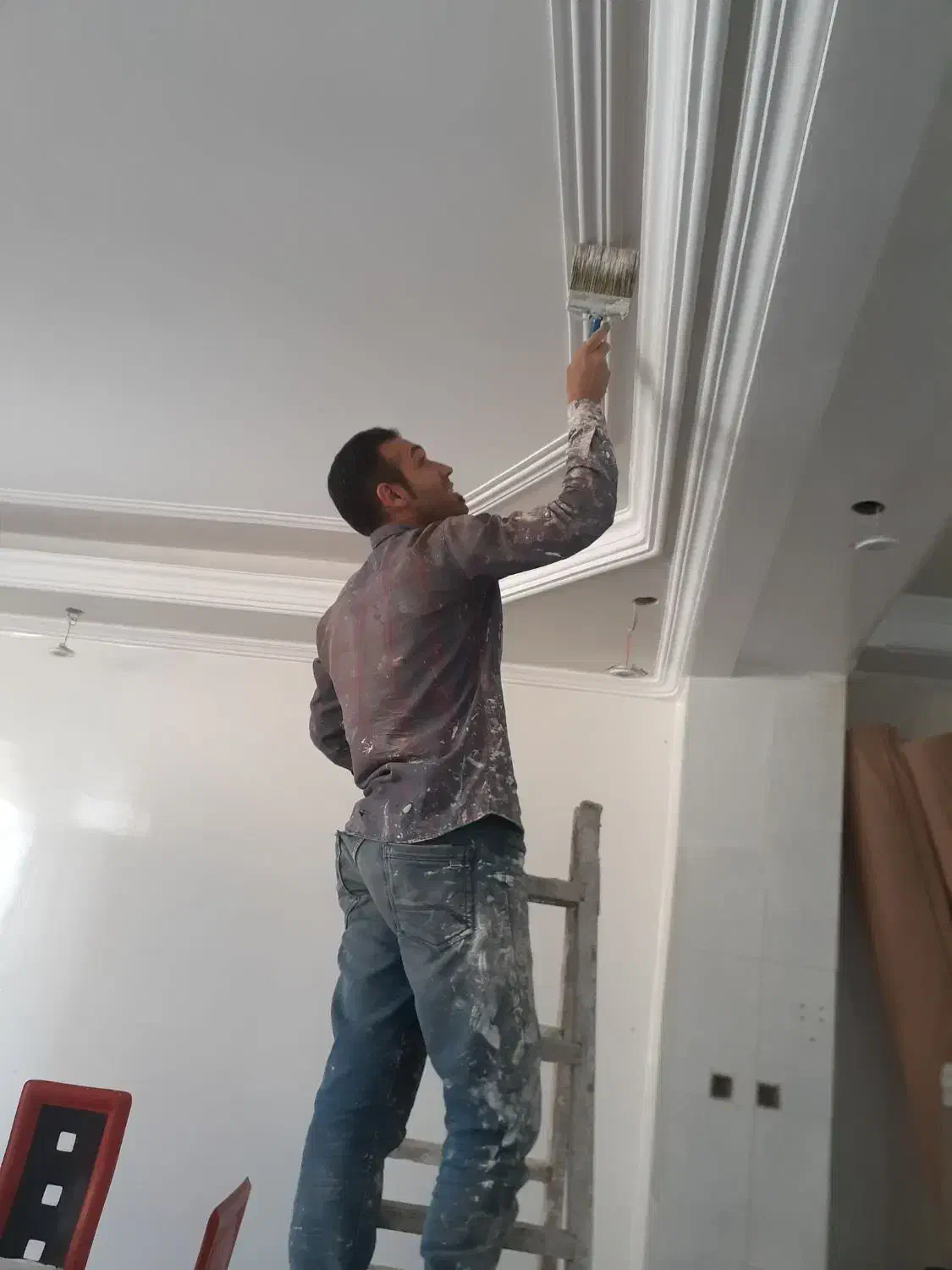 نقاش و نقاشی ساختمان شبانه روزی سجاد|خدمات پیشه و مهارت|تبریز, |دیوار