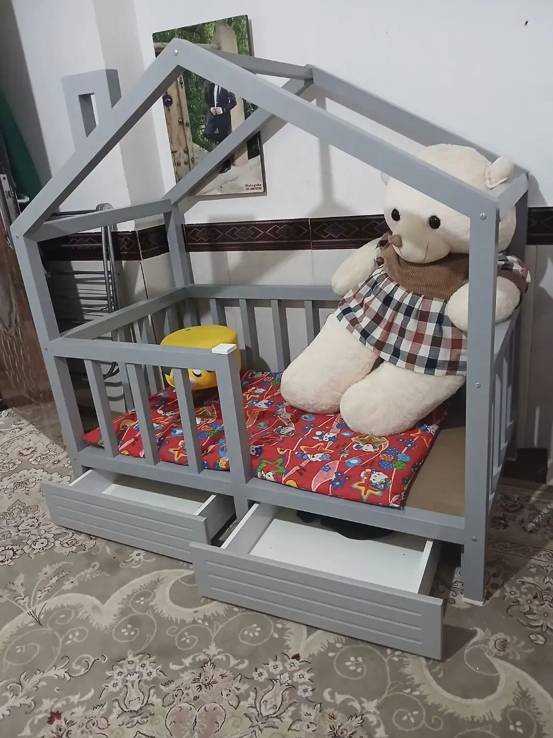 تخت کودک و نوجوان درحدنو|تخت و سرویس خواب|رباطکریم, الارد|دیوار