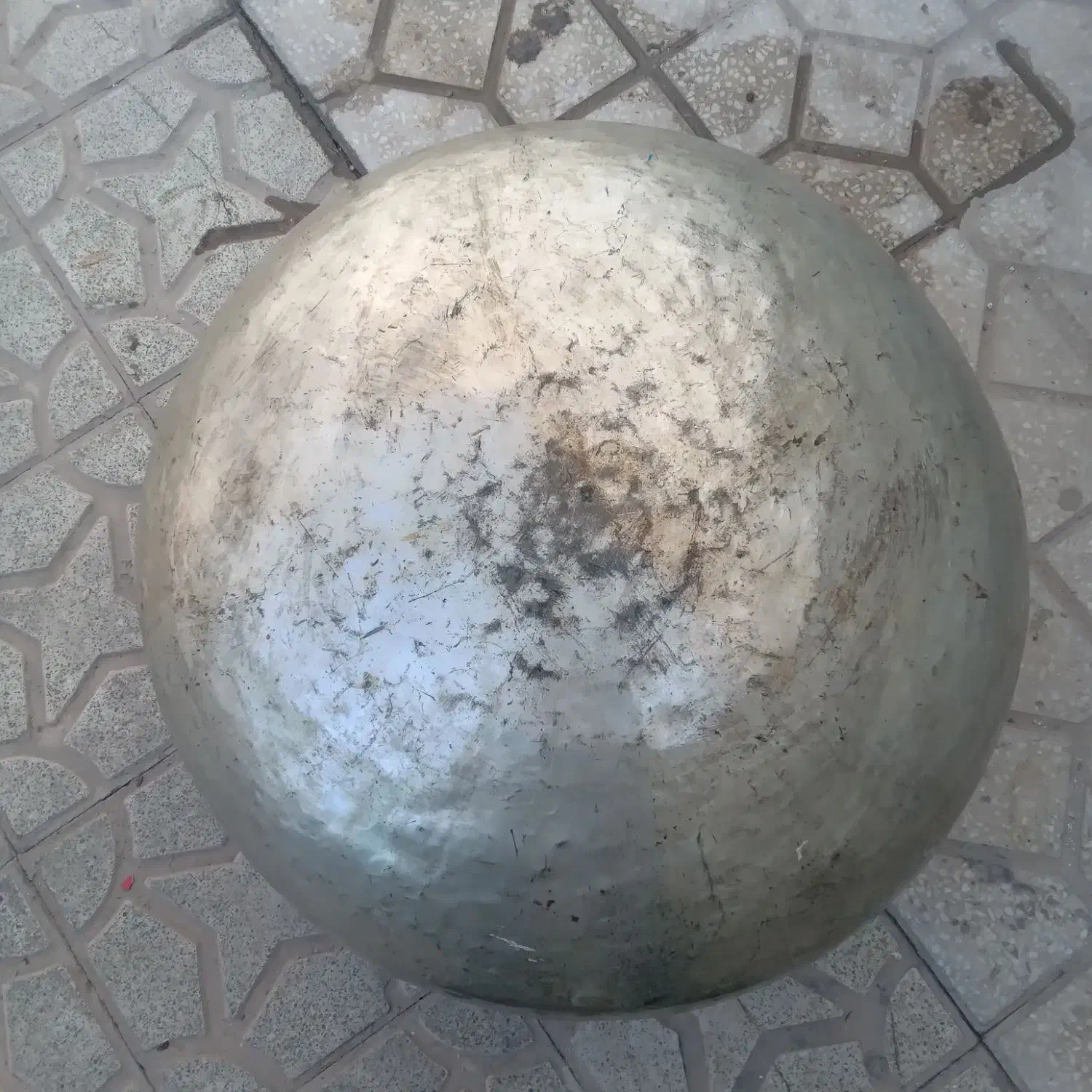 پاتیل مس قدیمی|کلکسیون اشیاء عتیقه|کاشان, پاقپان|دیوار