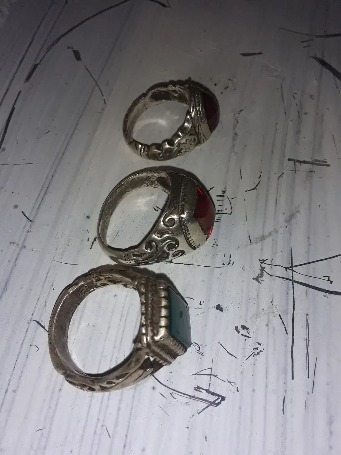 ۳عدد انگشتر نقره عقیق و یاقوت یمن|جواهرات|قرچک, مهدیه|دیوار