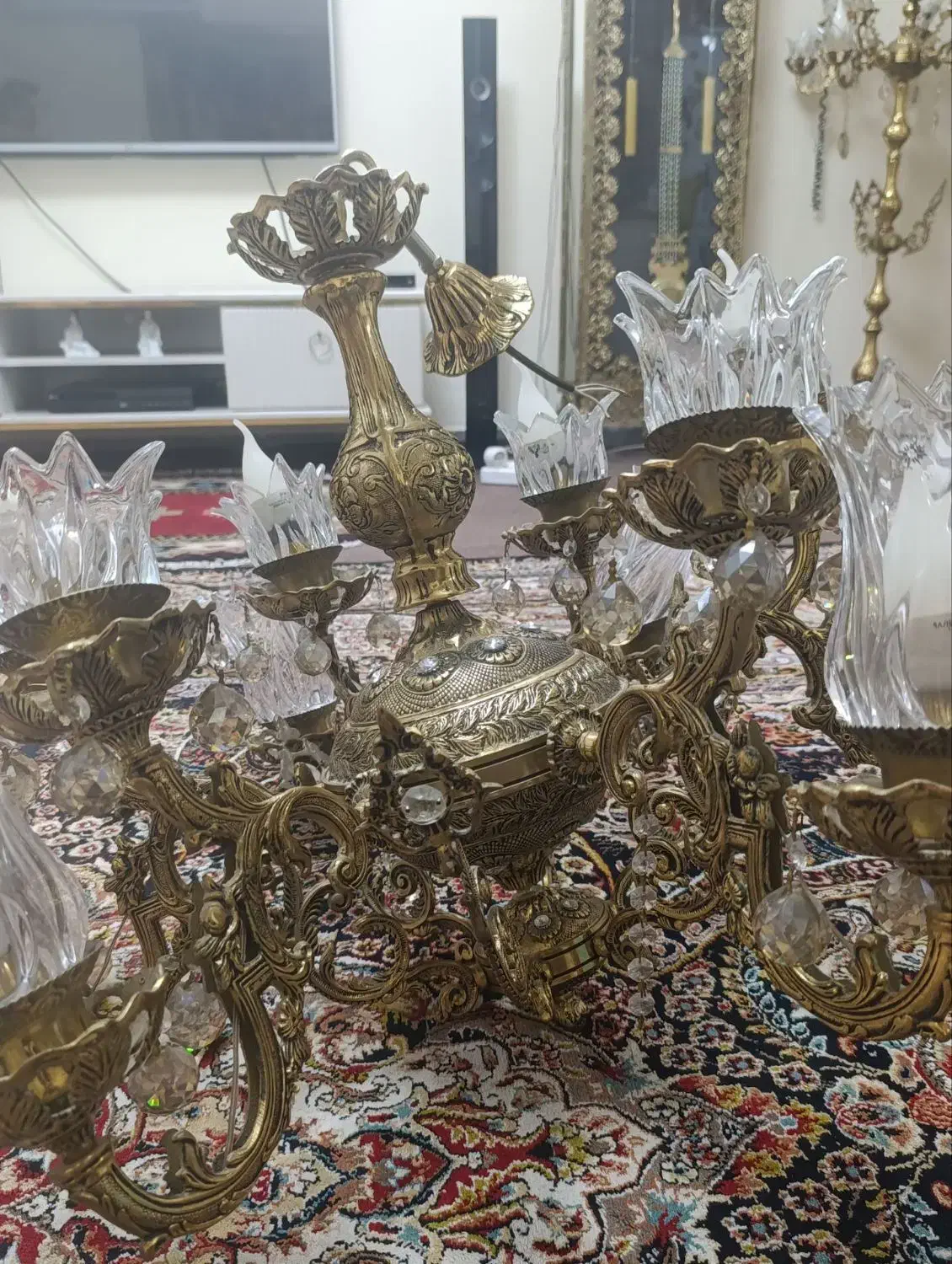 لوستر برنز|لوستر و چراغ آویز|میانه, |دیوار