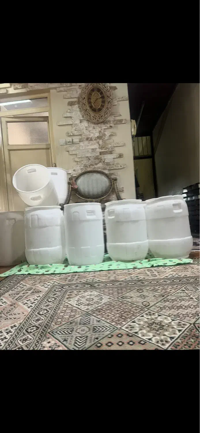 ۶۰ عدد دبه ۵۰ لیتری استفاده نشده نو|ظروف نگهدارنده، پلاستیکی، یکبارمصرف|رشت, جانبازان|دیوار