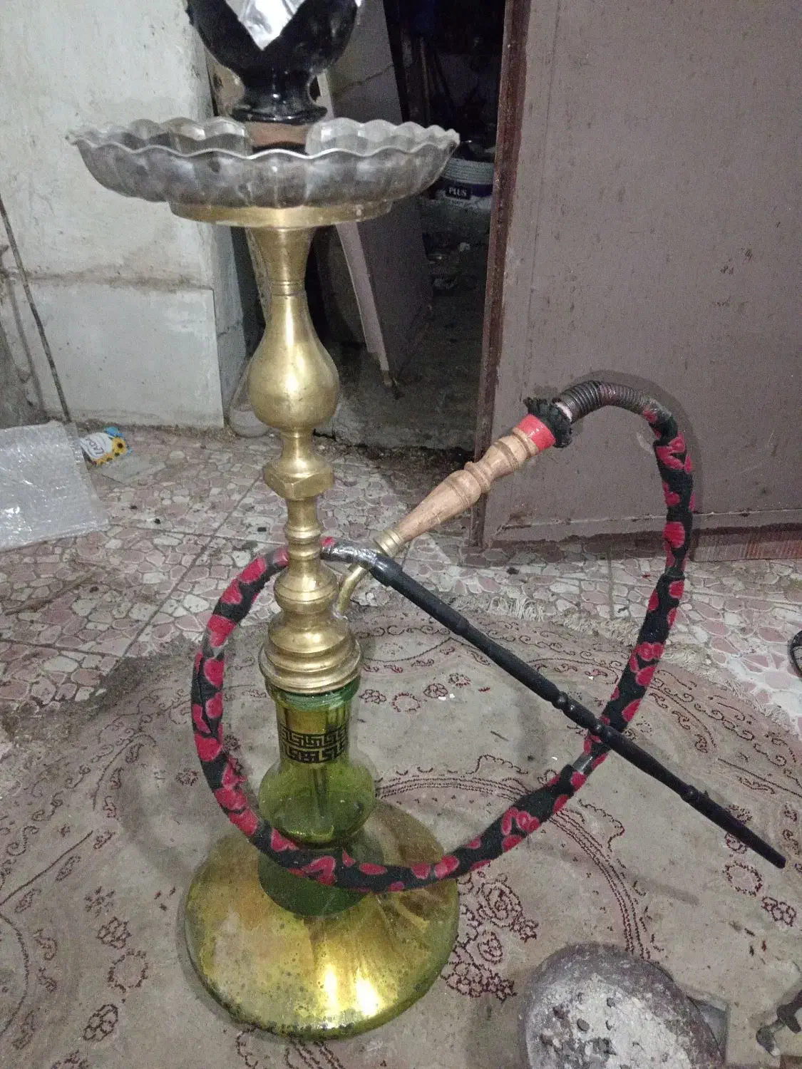 قلیان برنجی و چوبی|کلکسیون و سرگرمی|بابل, |دیوار