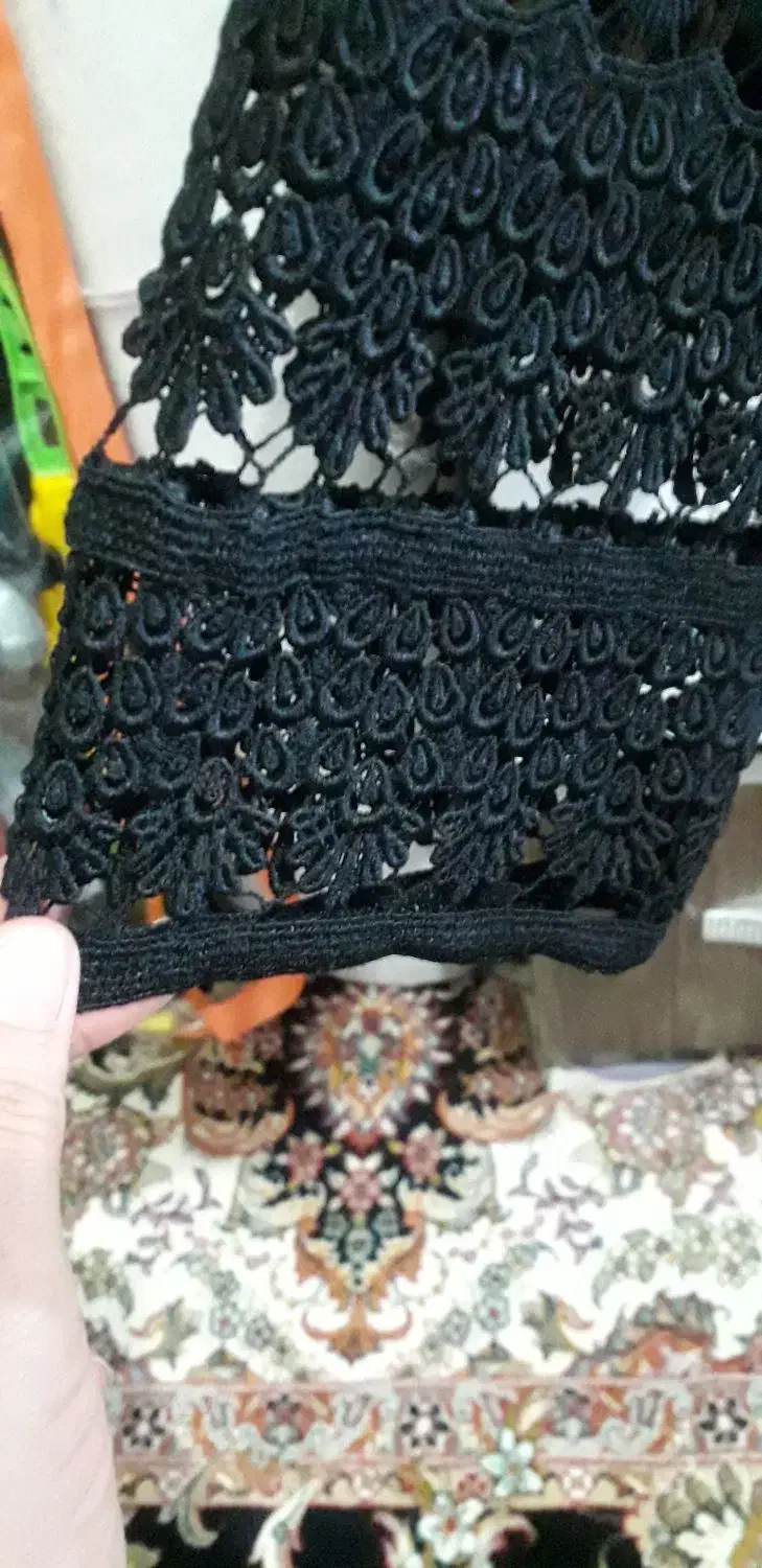 بلوز و دامن گیپور مجلسی مشکی|لباس|کنگاور, |دیوار