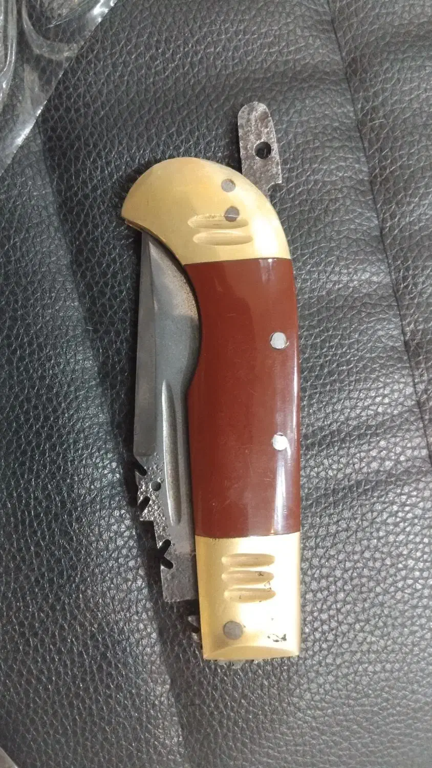 چاقو دنده ای ۶ دنده فولاد فنر|کوهنوردی و کمپینگ|برازجان, |دیوار