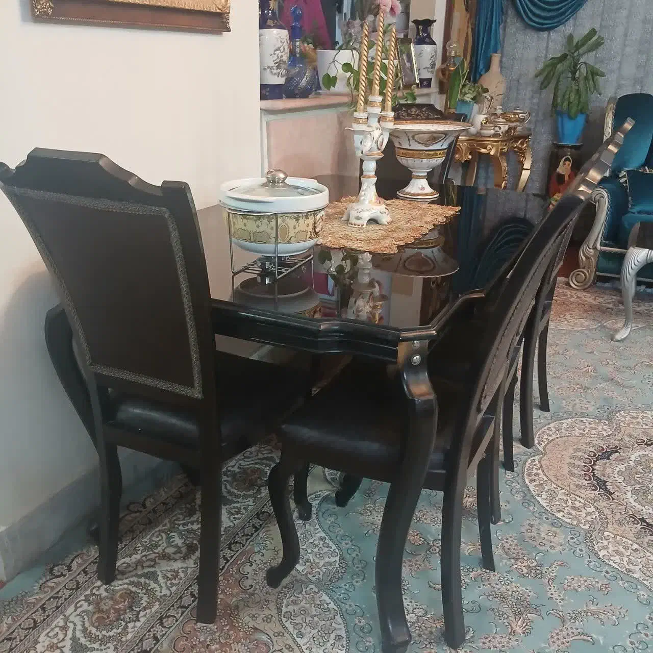 مبل، میز ناهار خوری، لوستر، فانوس قدیمی|لوستر و چراغ آویز|کهک, |دیوار