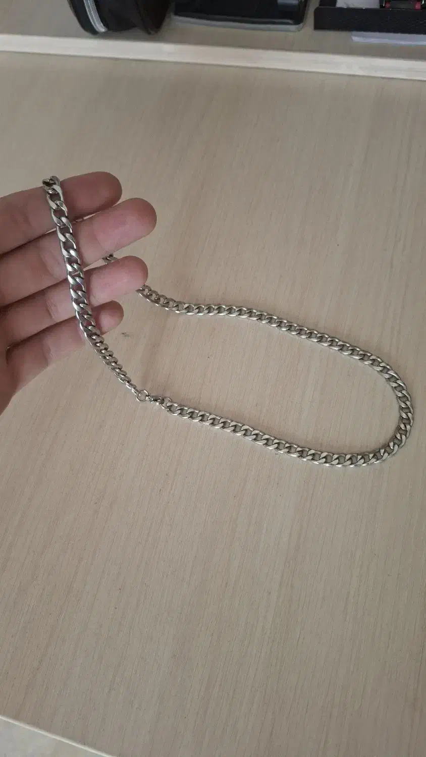 گردنبند زنجیر مردانه رنگ نقره ای|بدلیجات|تهران, آسمان|دیوار