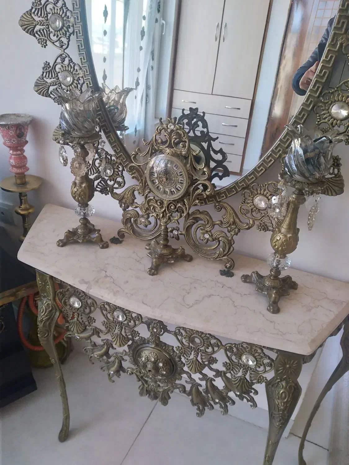 آینه وشمعدانی|آینه|سنندج, |دیوار