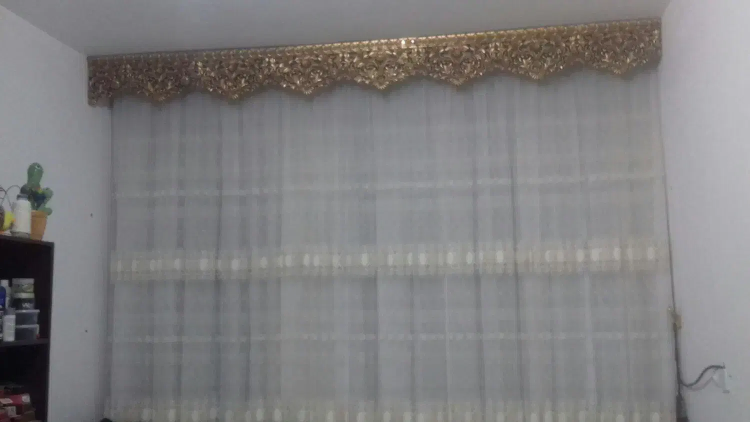 پرده سالن تمیز با کتیبه طلایی|پرده، رانر، رومیزی|رودشت (اصفهان), |دیوار