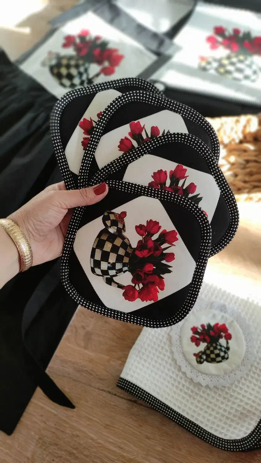 سرویس آشپزخانه عروس|سفره، حوله، دستمال آشپزخانه|نیشابور, پاستور|دیوار