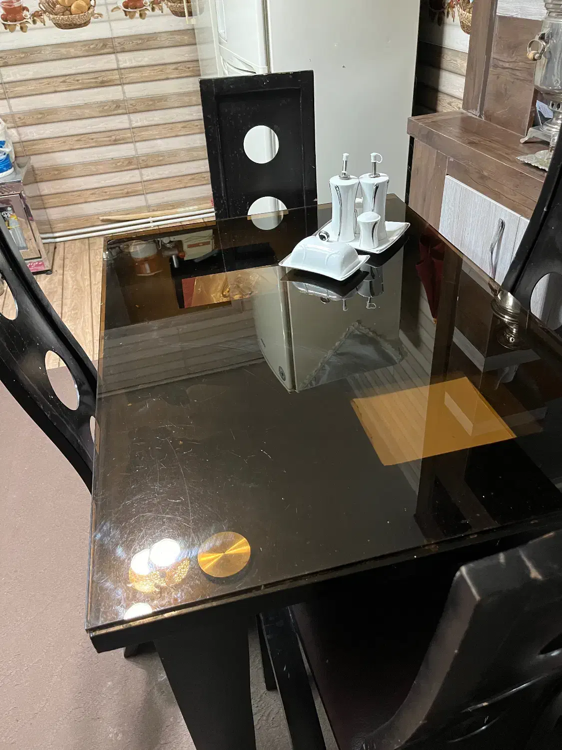 میز ناهار خوری چوبی چهارنفره|میز و صندلی غذاخوری|قوچان, |دیوار