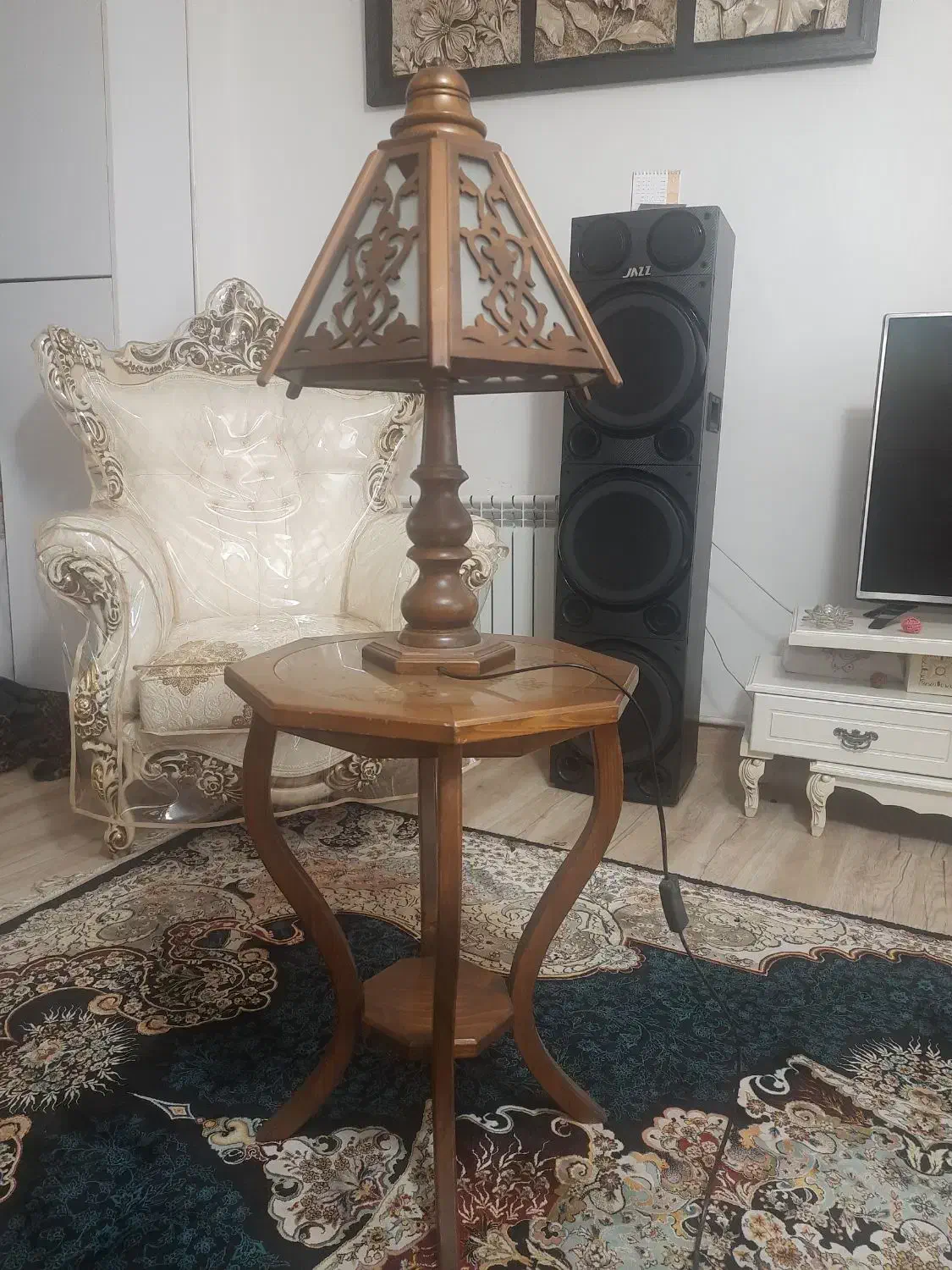 آباژورچوبی باپایه|چراغ خواب و آباژور|رشت, یخسازی|دیوار