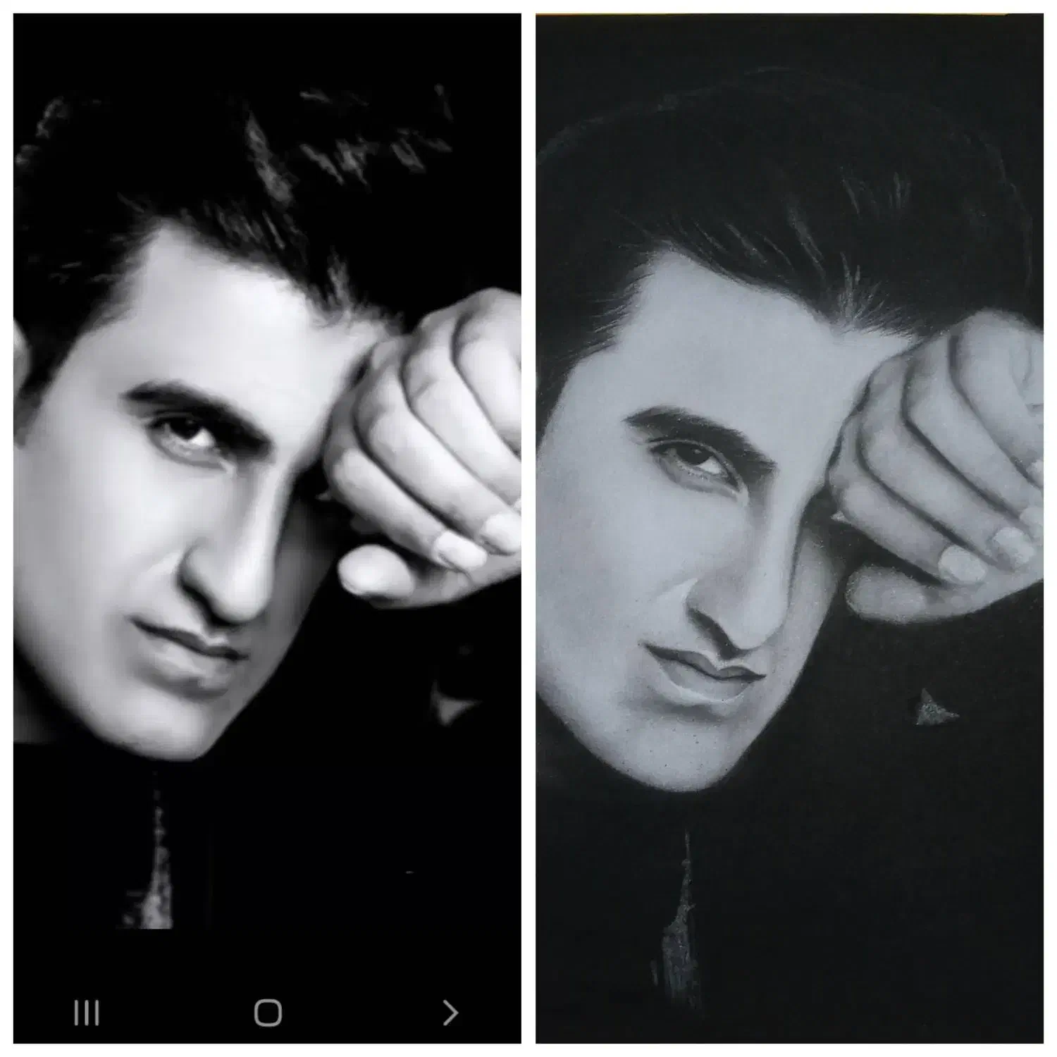 نقاشی سیاه قلم  سایز،a4|تابلو، نقاشی، عکس|کرمان, |دیوار