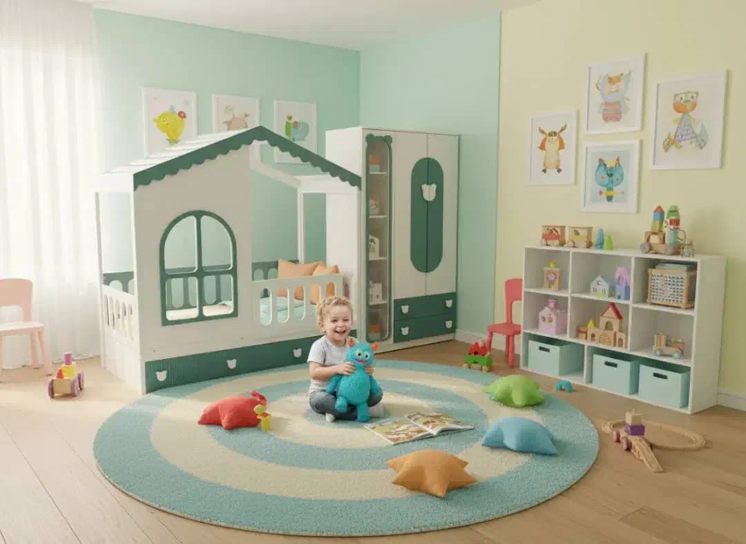 تخت خواب کمد دراور سیسمونی نوزاد نوجوان ویترین|تخت و سرویس خواب|تهران, نمایشگاه بین المللی|دیوار