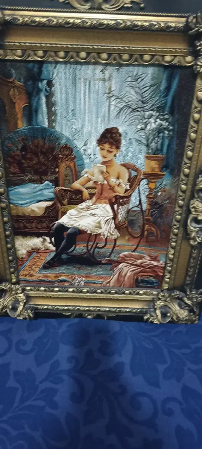 تابلو فرش ماشینی درحد نو|تابلو فرش|نورآباد, |دیوار