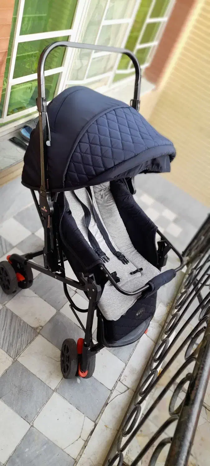 کالسکه سرمه ای نو و روروک کودک|کالسکه و لوازم جانبی|مراغه, |دیوار