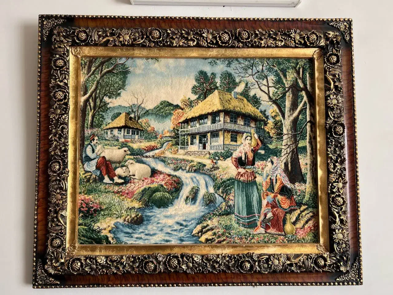 تابلو فرش دستبافت مرینوس ابریشم|تابلو فرش|پرند, فاز ۱|دیوار