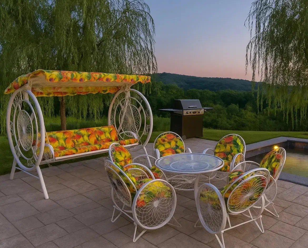 صندلی مبل باغی ست گالسگه|صندلی و نیمکت|شیراز, قالیشویی|دیوار