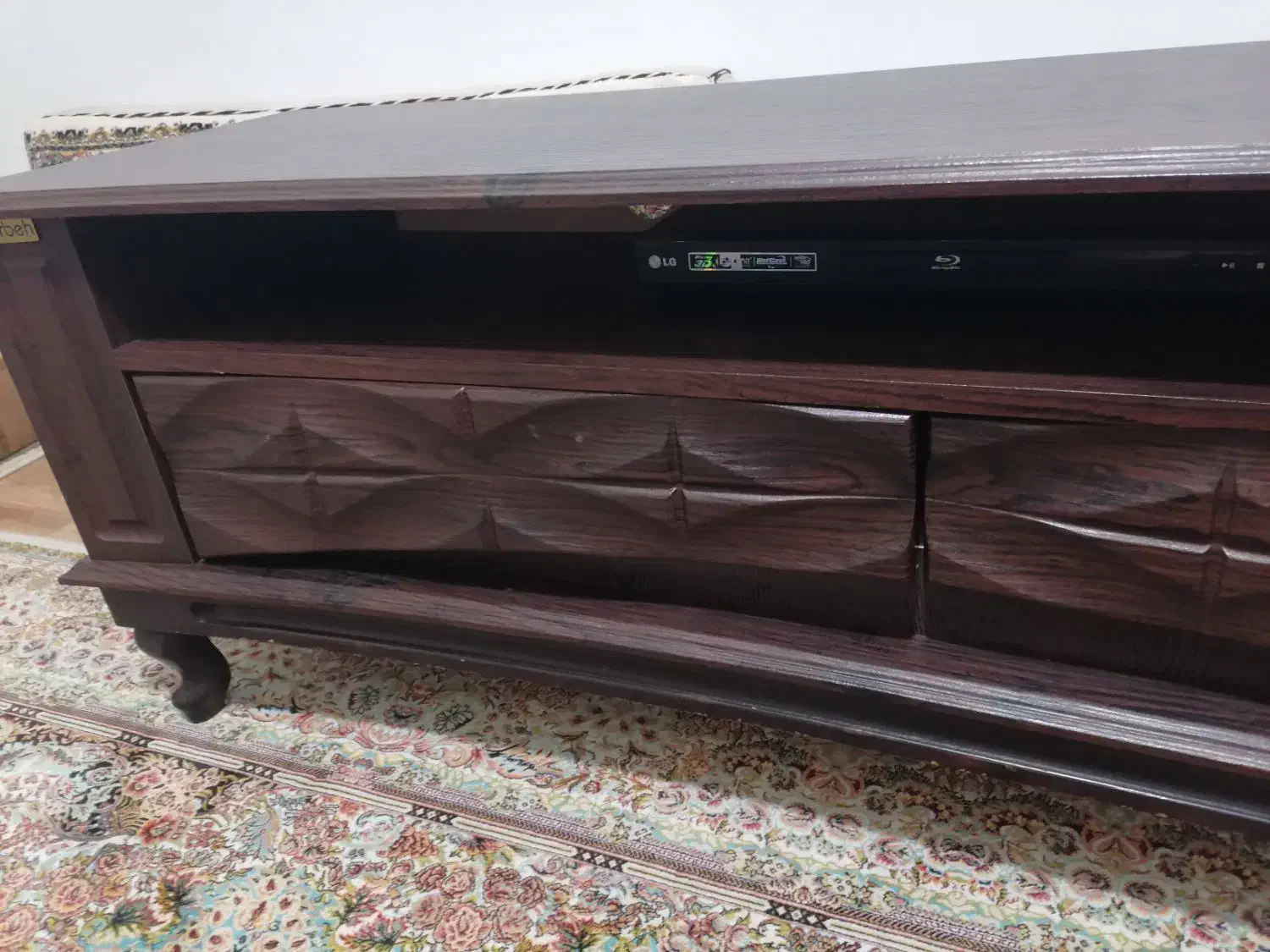 زیرتلویزیون رنگ قهوه ای سوخته|میز تلویزیون|هشتگرد, مدرس|دیوار