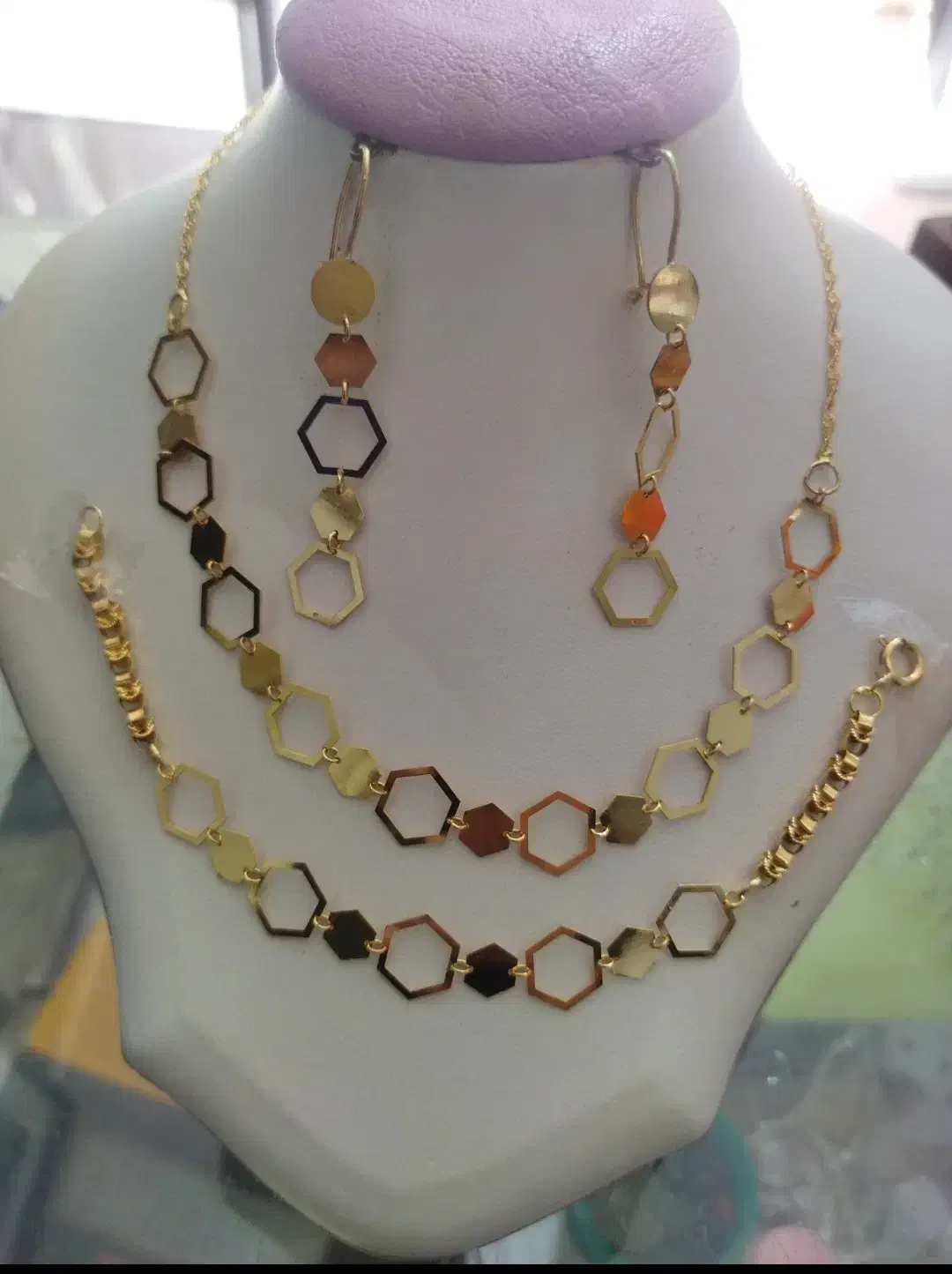 نیم ست طلا نرخ تابلو+100|جواهرات|هرسین, |دیوار