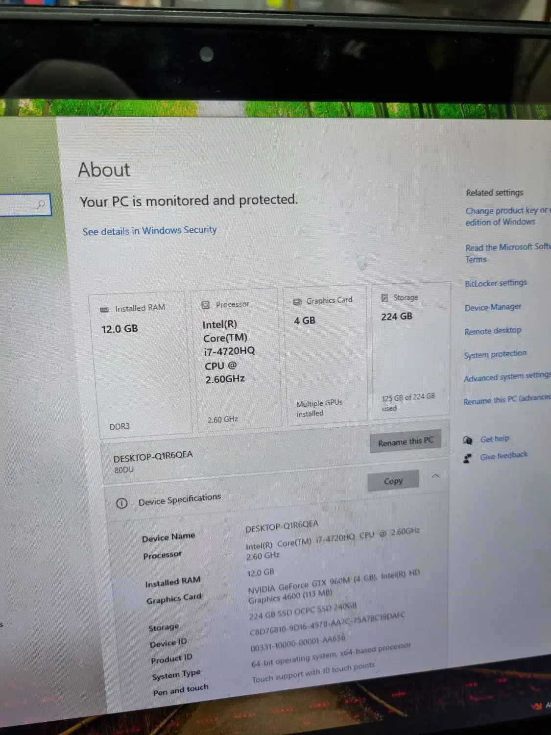 لپتاپ لنوو i7 لمسی، گرافیک 4 گیگ|رایانه همراه|کرج, گوهردشت|دیوار