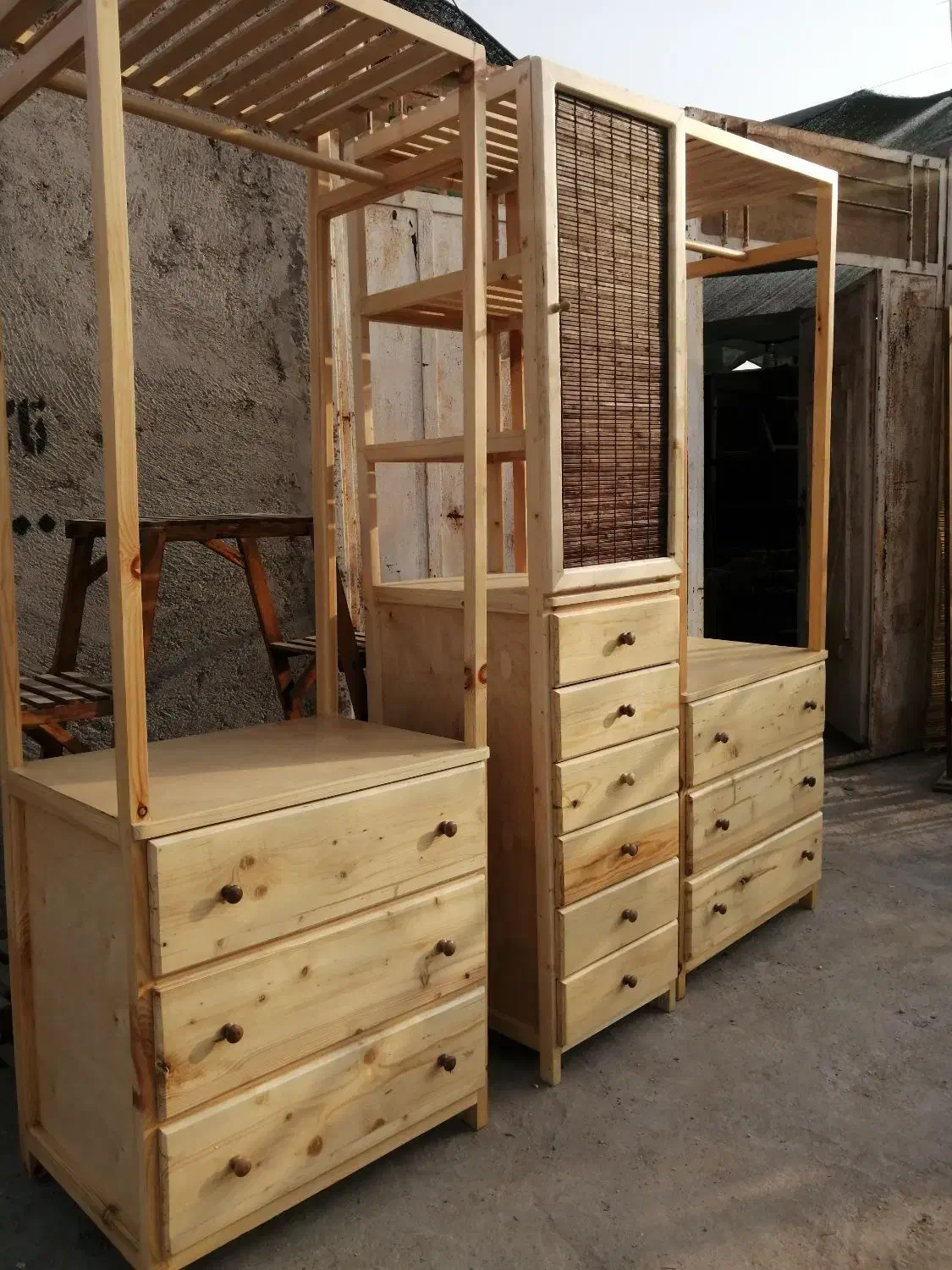 رگال چوبی دراور لباس دکوراتیو|جاکفشی، کمد، دراور|بندرعباس, |دیوار