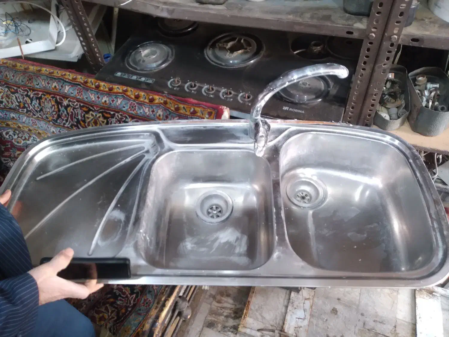 سینگ تو کار دو لکنه با شیر و شیلنگ تمیز سالم|مصالح و تجهیزات ساختمان|اسلامشهر, شهرک قائمیه|دیوار