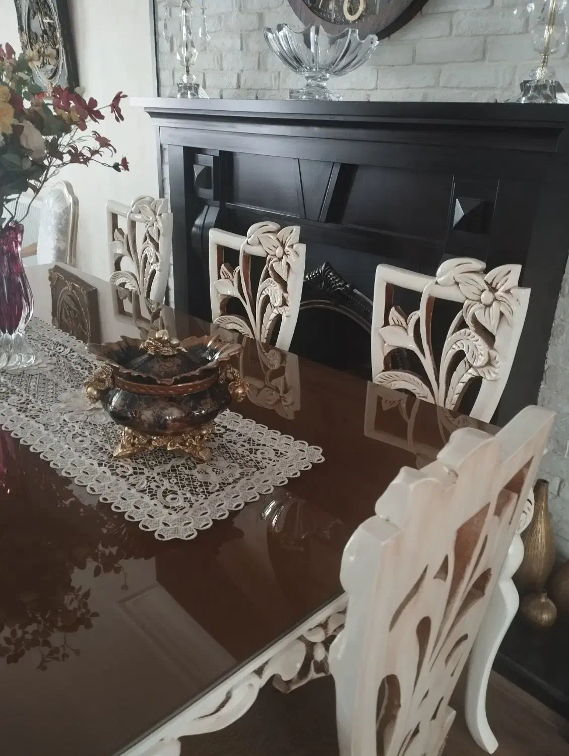 نهار خوری 8نفره چوب روس|میز و صندلی غذاخوری|تهران, بهاران|دیوار