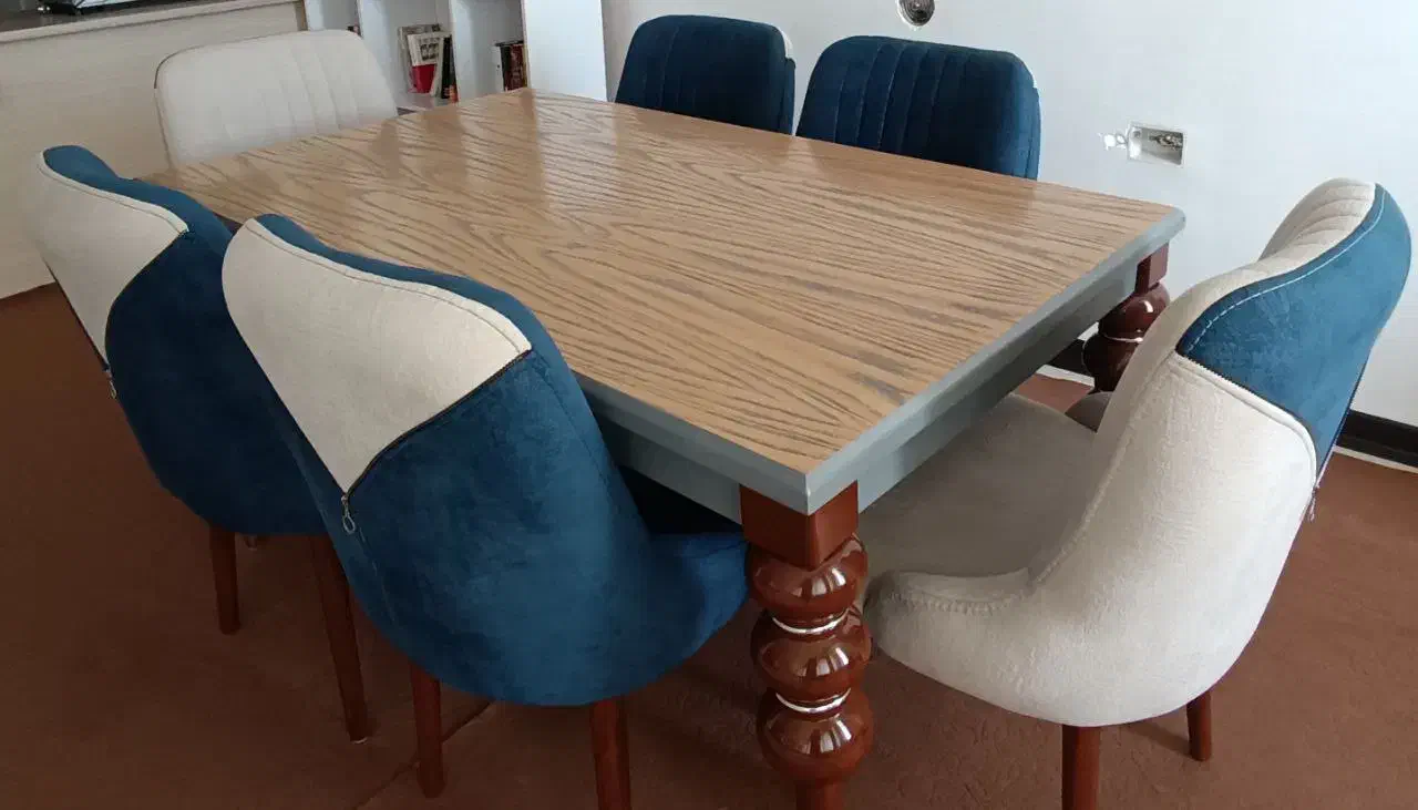 میز ناهارخوری ۶نفره|میز و صندلی غذاخوری|سمیرم, |دیوار