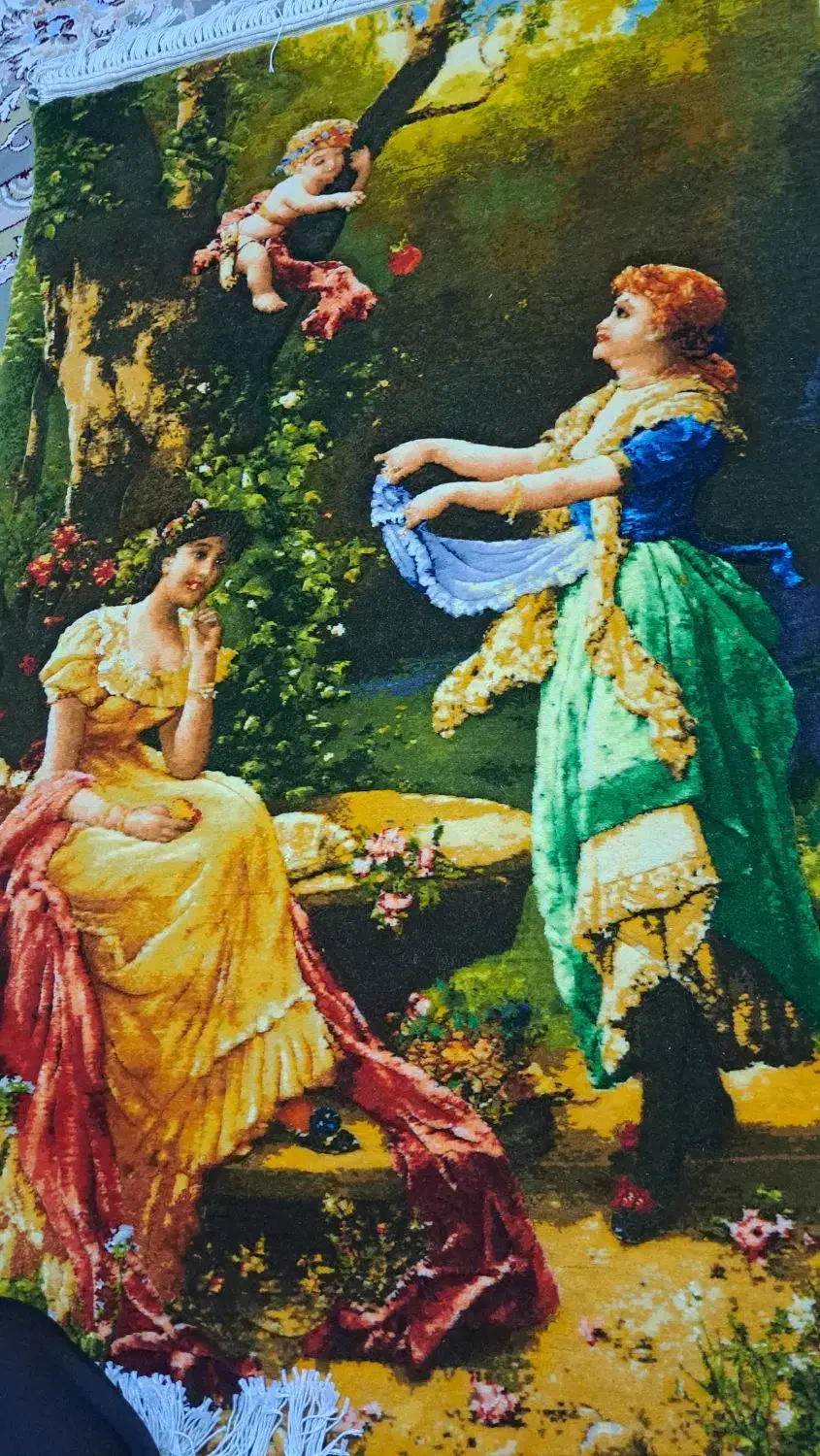 تابلو فرش. دست بافت. و نخ نقشه دست دوم|تابلو فرش|کرمانشاه, |دیوار