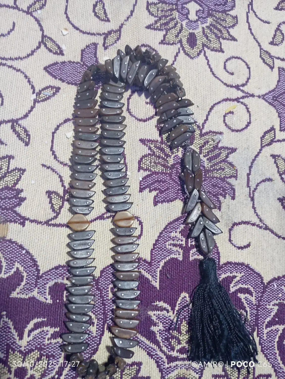 تسبیح دست بافت هسته خرما نقره کوب|زیورآلات و اکسسوری|محمدشهر, محمدشهر|دیوار