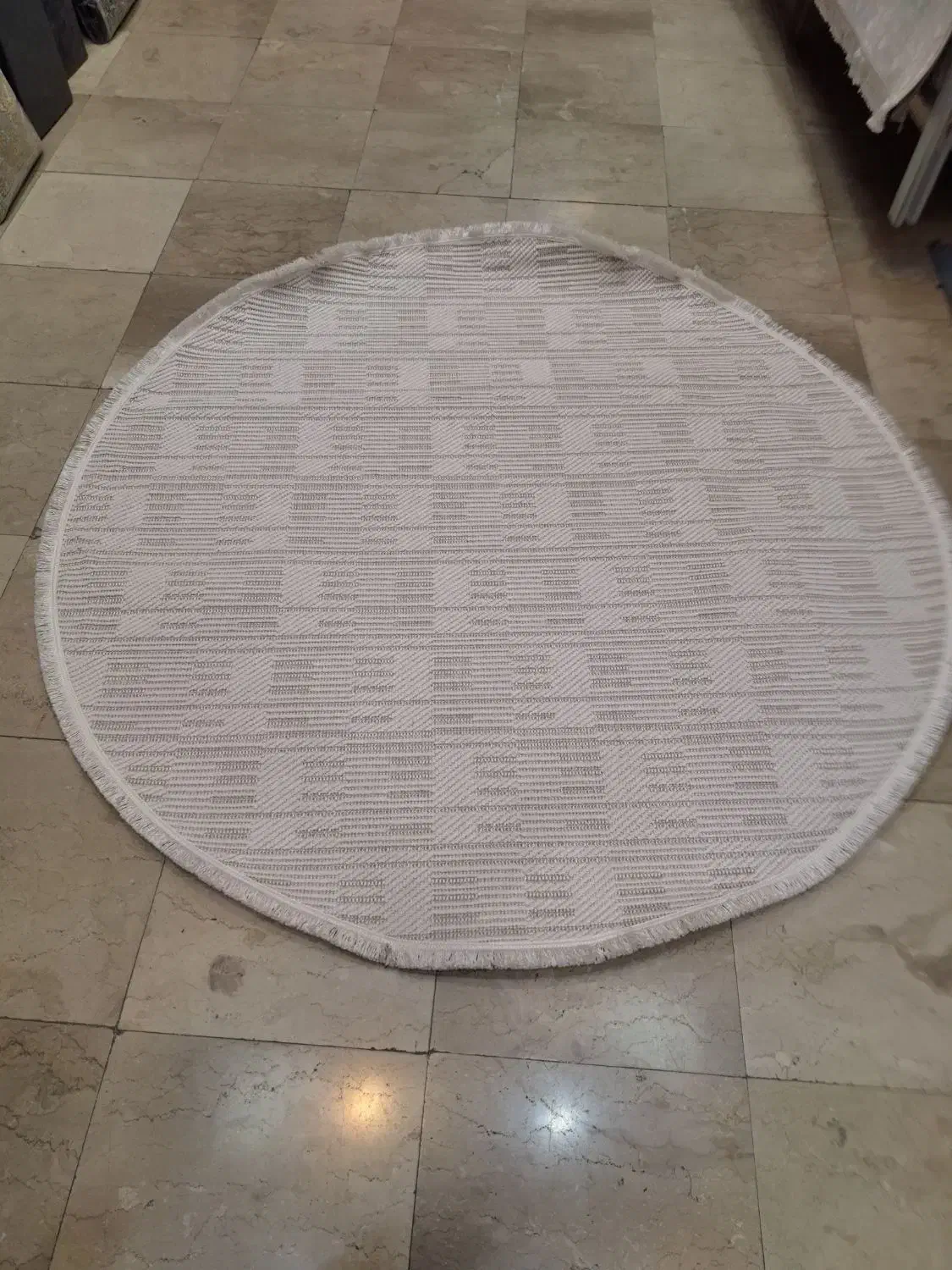 دایره ۲ در ۲ پینترستی نگارین طوسی کرم بژ|فرش|مشهد, امیر|دیوار