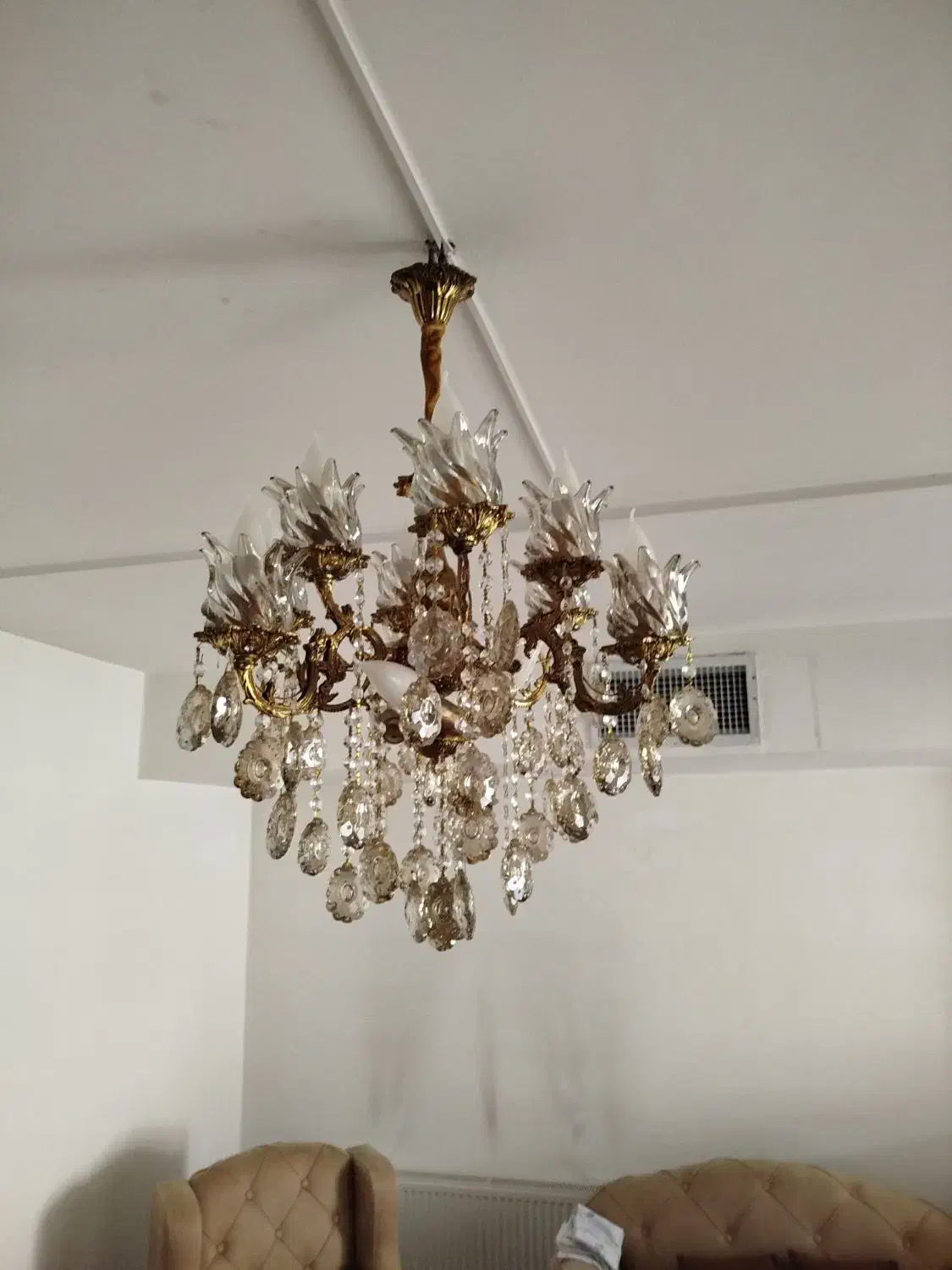 لوستر برنز اصل|لوستر و چراغ آویز|همدان, |دیوار