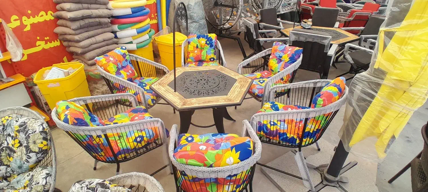 مبلمان باغی و میز آتشدان طرح بنان لیواری jsji۱۹۹|مبلمان خانگی و میز عسلی|چهارباغ, |دیوار