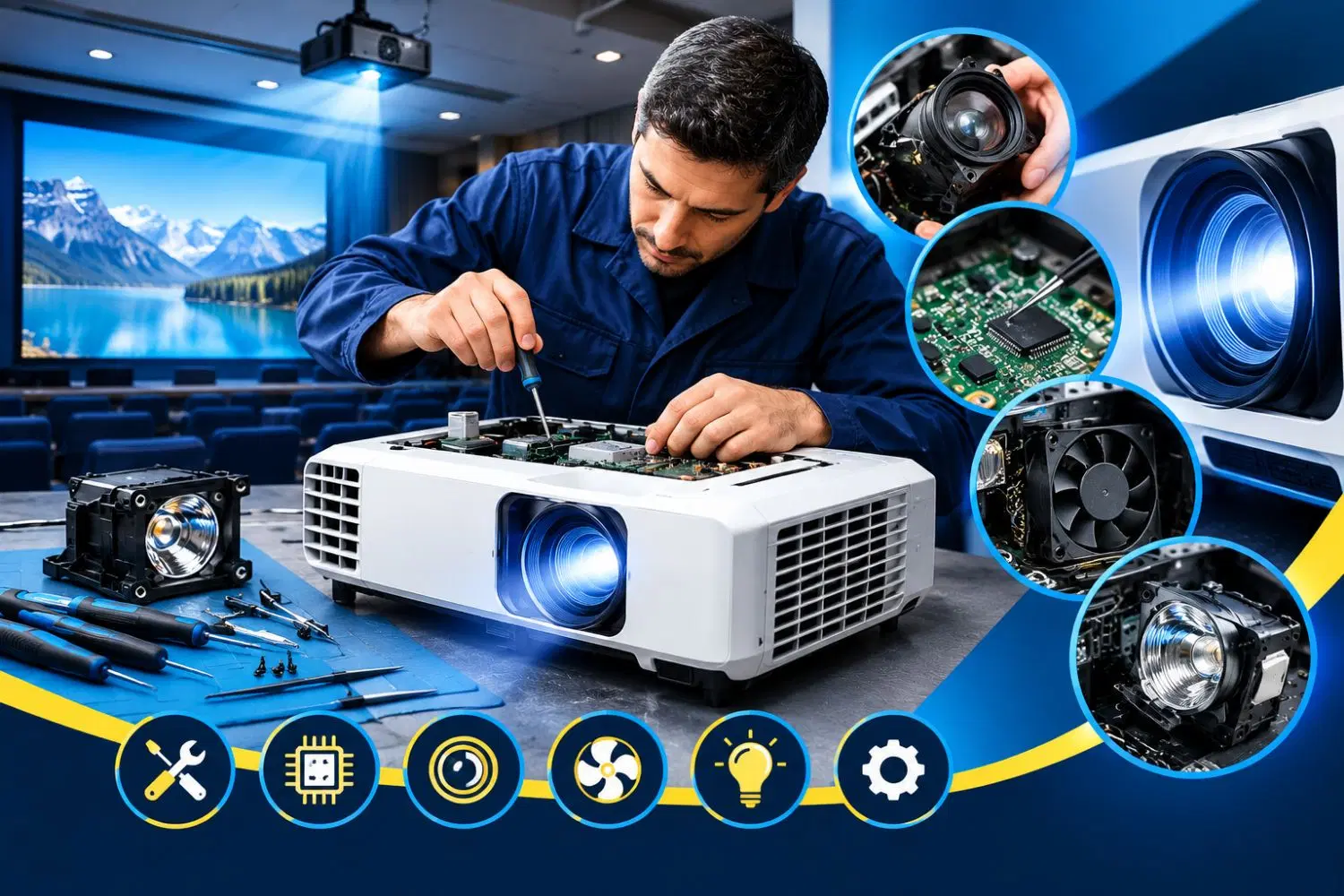 تعمیرات تخصصی انواع ویدئو پروژکتور|خدمات رایانهای و موبایل|تهران, دزاشیب|دیوار