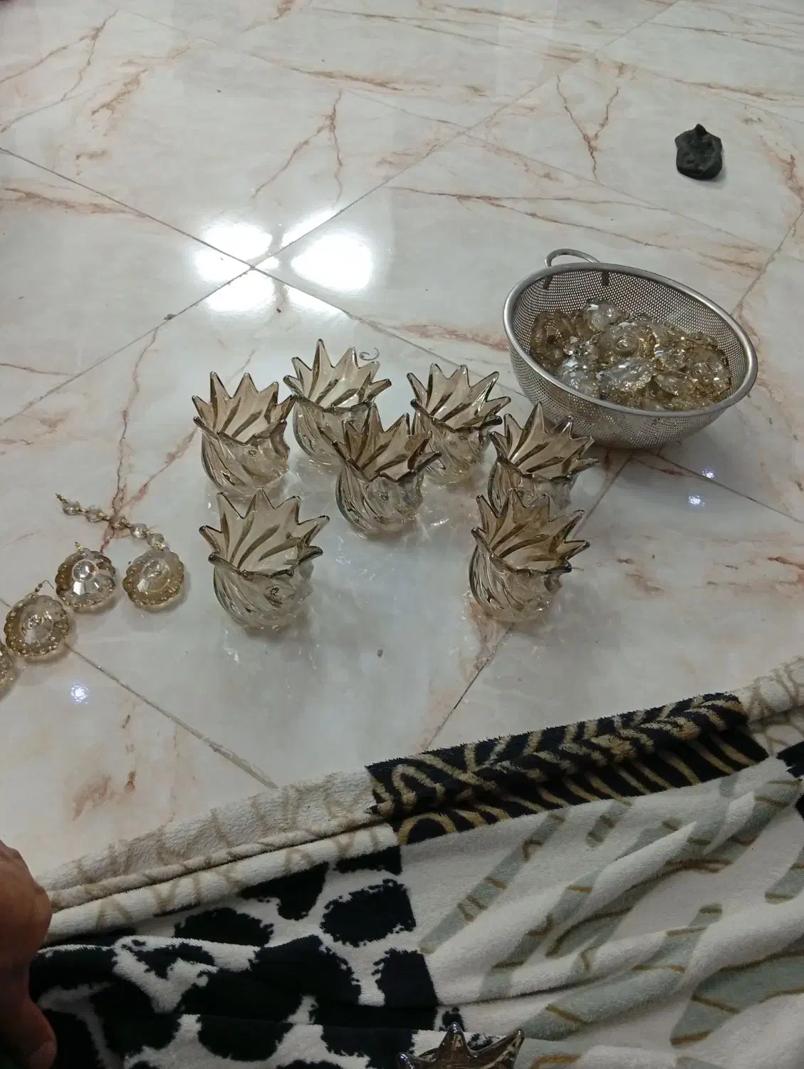 حباب لوستر دودی و آویزه|لوستر و چراغ آویز|تهران, وصفنارد|دیوار