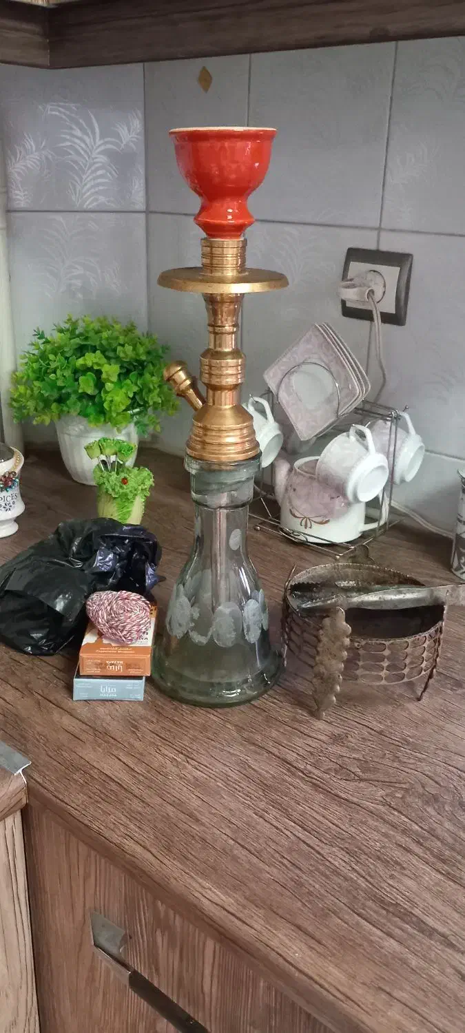 قلیان برنجی با وسایل|کلکسیون و سرگرمی|اندیشه, اندیشه فاز ۱|دیوار